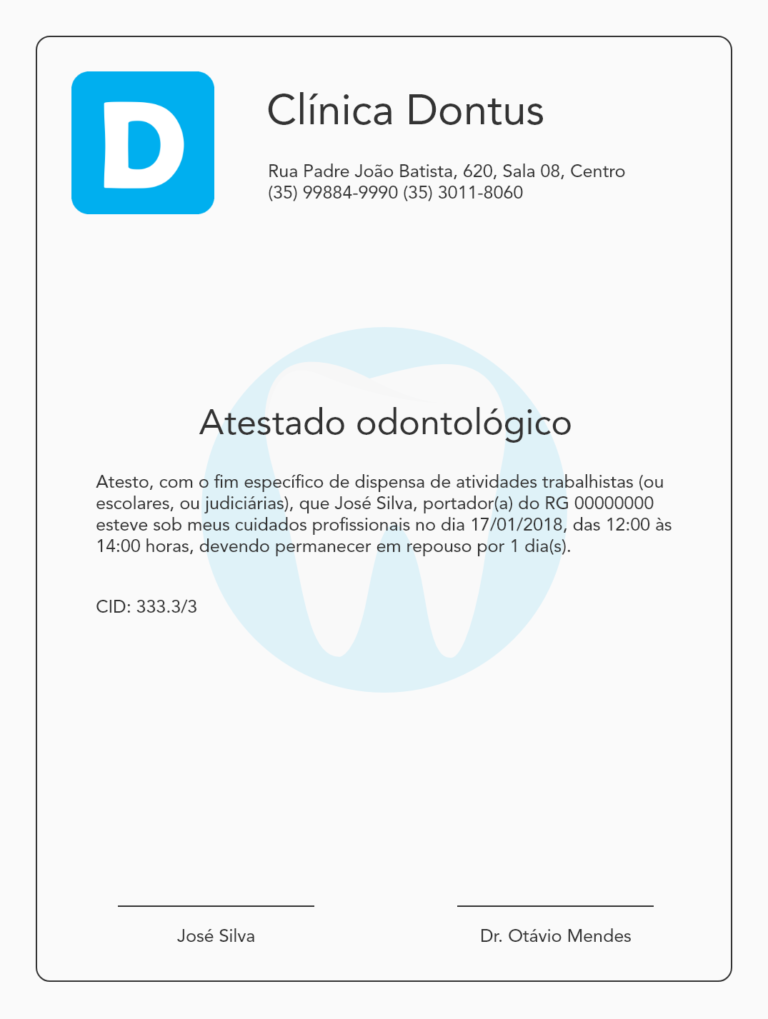 Atestado Como Utilizar Dontus Software Odontológico 4843